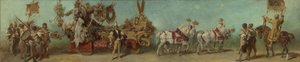 Az 1879-es felvonulás vázlata – A ruházati ipar alkotó: Hans Makart