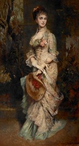 Hanna Klinkosch (1849-1925) portréja, 1890-től hercegnő von Liechtenstein hercegnő házassága révén