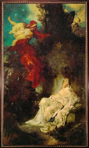 Hófehérke megkapja a mérgezett fésűt ... (festmény vászonra) alkotó: Hans Makart
