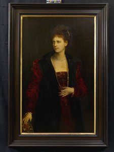 Zerline Gabillon, született Würzburgban (1834–1892), színésznő alkotó: Hans Makart