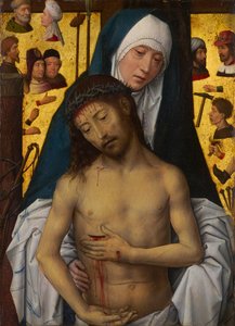 Szűz Mária megmutatja a fájdalmak emberét alkotó: Hans Memling