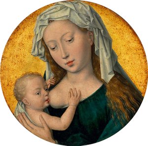 Szűz Mária szoptatja a Krisztust alkotó: Hans Memling