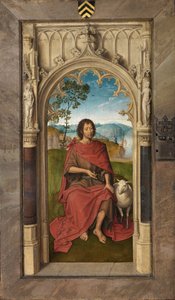 Jan Floreins triptichonjának külső panelje alkotó: Hans Memling