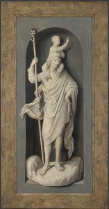 Szent Kristóf. 1478 körül alkotó: Hans Memling