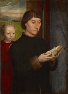 Olvasó férfi portréja alkotó: Hans Memling