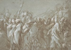 Katonai körmenet, 16. század. alkotó: Hans Mont