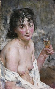 Champagne Girl (olaj, vászon)
