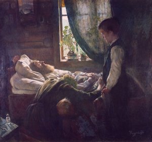 A munkások halálos ágya alkotó: Hans Olaf Heyerdahl