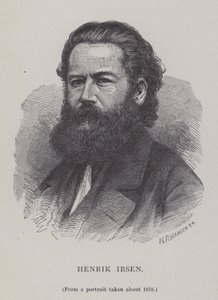 Henrik Ibsen, norvég drámaíró, színházi rendező és költő. alkotó: Hans Peter Hansen