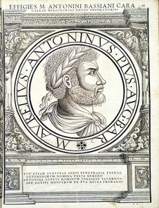 Heliogabalus, illusztráció a keleti és nyugati ókori római császárok leghitelesebb képeiből, Rudolph Wyssenbach fametszete, Andreas Gesner nyomda, Zürich, alkotó: Hans Rudolf Manuel Deutsch