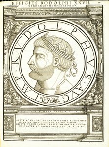 Rodolphus, illusztráció a „Minden Kelet és Nyugat római császárai” c. alkotó: Hans Rudolf Manuel Deutsch