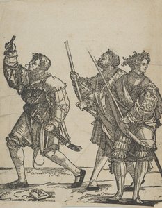 Ceremóniamester és fáklyavivő a The Wedding Dancers-től. alkotó: Hans Schäufelein the Elder