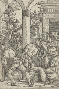 A korbácsolás, Krisztus életéből, kb. 1511-12. alkotó: Hans Schäufelein the Elder