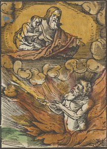 A gazdag ember a pokolban és a szegény Lázár Ábrahám ölében, a Das Plenariumból, 1517.