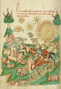 A világvége Ludwig asszony XV 9 fol. 95V, 1469 (tinta, színmosás és tempera papíron)