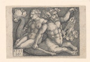 Egy Triton és egy nimfa alkotó: Hans Sebald Beham