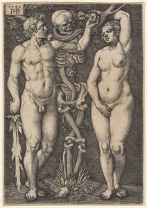 Ádám és Éva, 1543 alkotó: Hans Sebald Beham
