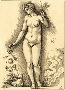 Ceres, szórja a gyümölcsöket alkotó: Hans Sebald Beham