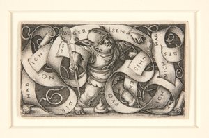 A kis buffon nagy betűkkel (The little Buffoon) alkotó: Hans Sebald Beham