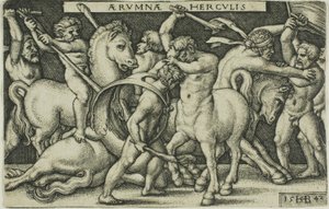 Herkules és a Kentaurok a Herkules munkásságából alkotó: Hans Sebald Beham