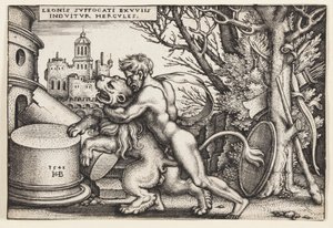 Herkules és a Nemeai Oroszlán alkotó: Hans Sebald Beham