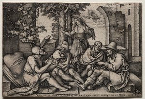 Jób és barátai alkotó: Hans Sebald Beham