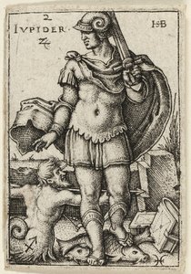 Jupiter, második lemez A hét bolygó a zodiákusokkal című könyvből alkotó: Hans Sebald Beham