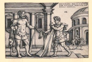 Lichas Nessus köntösét hozza Herkulesnek alkotó: Hans Sebald Beham