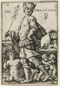 Merkúr, hatodik lemez A hét bolygó a zodiákusokkal című könyvből alkotó: Hans Sebald Beham