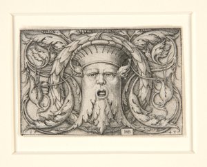 Panel mascaronnal (dísz maszkkal) alkotó: Hans Sebald Beham
