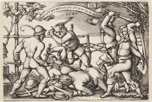 Parasztverekedés alkotó: Hans Sebald Beham