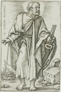 Szent Péter, 1. tábla a Tizenkét apostolból alkotó: Hans Sebald Beham