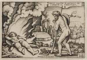 Herkules halála, Herkules munkáiból alkotó: Hans Sebald Beham