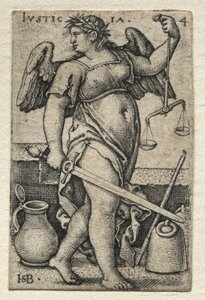 Isten ismerete és a hét kardinális erény: Igazságosság – Justicia. alkotó: Hans Sebald Beham