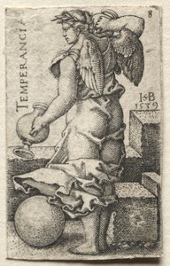 Isten ismerete és a hét kardinális erény: Mértékletesség - Temperancia. alkotó: Hans Sebald Beham