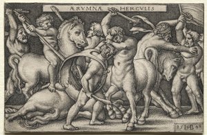 Herkules legyőzi a kentaurokat alkotó: Hans Sebald Beham
