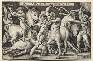 Herkules legyőzi a kentaurokat alkotó: Hans Sebald Beham