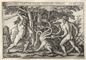 Herkules munkássága: Herkules megöli a lerneai hidrát alkotó: Hans Sebald Beham