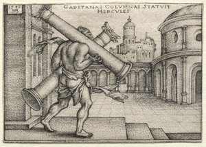 Herkules munkássága: Herkules és a Gades oszlopai alkotó: Hans Sebald Beham