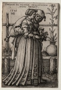 A Bolondnak álcázott Halál Asszonya, 1541. alkotó: Hans Sebald Beham