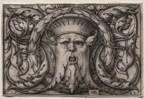 A maszk, 1543. alkotó: Hans Sebald Beham