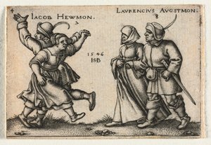 A parasztlakodalom vagy a tizenkét hónap: 7 Jacob Hewmon 8-Laurencius Augstmon alkotó: Hans Sebald Beham
