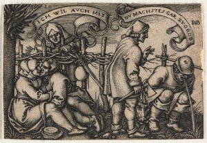A parasztlakodalom avagy a tizenkét hónap: 1546. 10. sz. alkotó: Hans Sebald Beham
