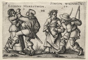 A falusi esküvő: Egidius Herbstmon / Simon Weimon alkotó: Hans Sebald Beham