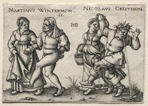 A falusi esküvő: Martinus Wintermon / Nicolaus Cristmon alkotó: Hans Sebald Beham