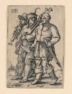 Az esküvői menet: három zenész alkotó: Hans Sebald Beham