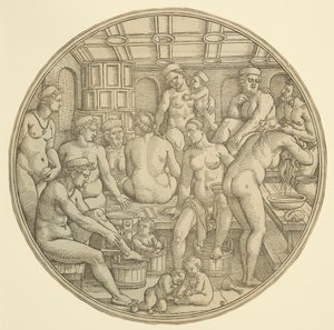 A női fürdő alkotó: Hans Sebald Beham