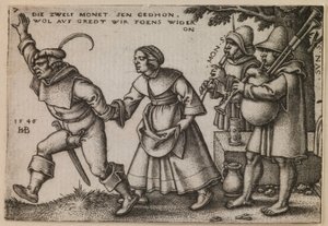 "Az év vége" a "Parasztünnep vagy a tizenkét hónap" című sorozatból. alkotó: Hans Sebald Beham