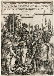 Traianus igazságszolgáltatása alkotó: Hans Sebald Beham