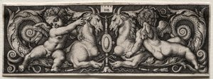 Két Genii, 1544. alkotó: Hans Sebald Beham